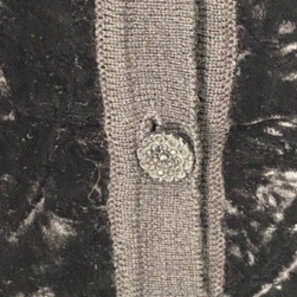 Vintage Robert Scott women's medium wool velvet button front collared cardigan - Picture 6 of 10